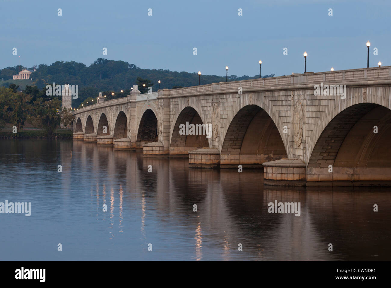 Arlington Memorial Bridge - Washington DC, Stati Uniti d'America Foto Stock