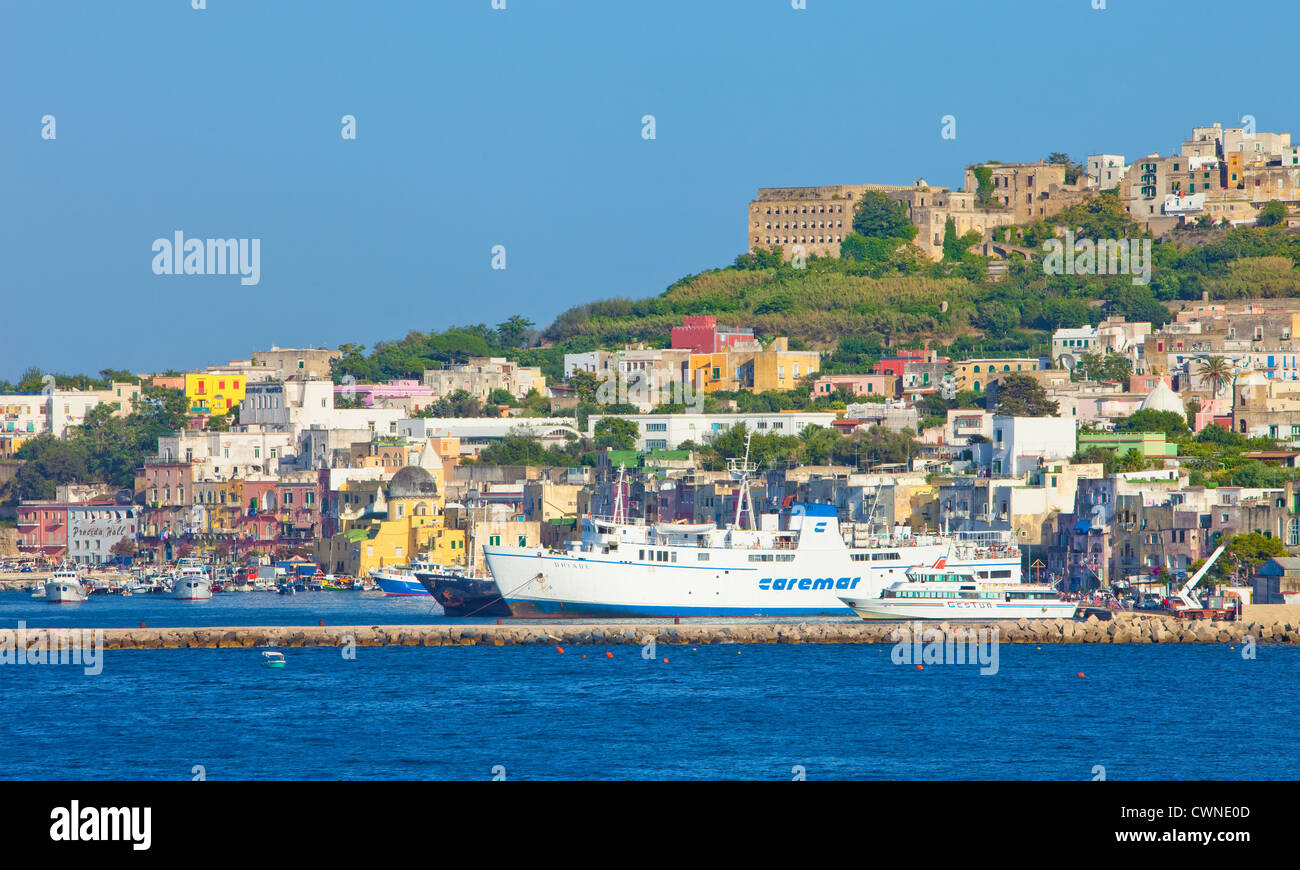 Marina Grande, Isola di Procida e della baia di Napoli, campania, Italy Foto Stock