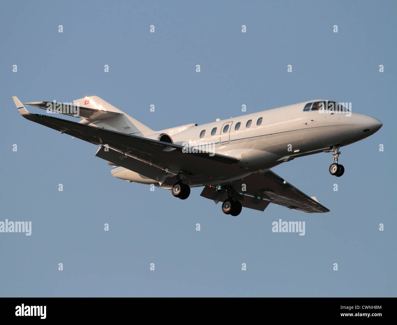 Aria Executive Travel. Hawker 800XP business jet in avvicinamento Foto Stock