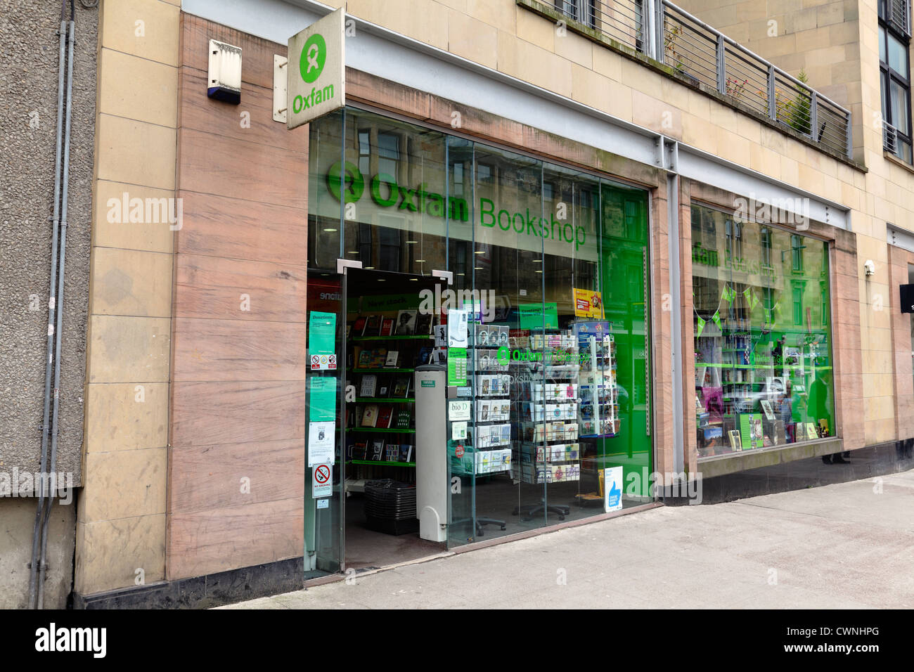 Oxfam Bookshop, Byres Road, Glasgow, Scozia, Regno Unito Foto Stock