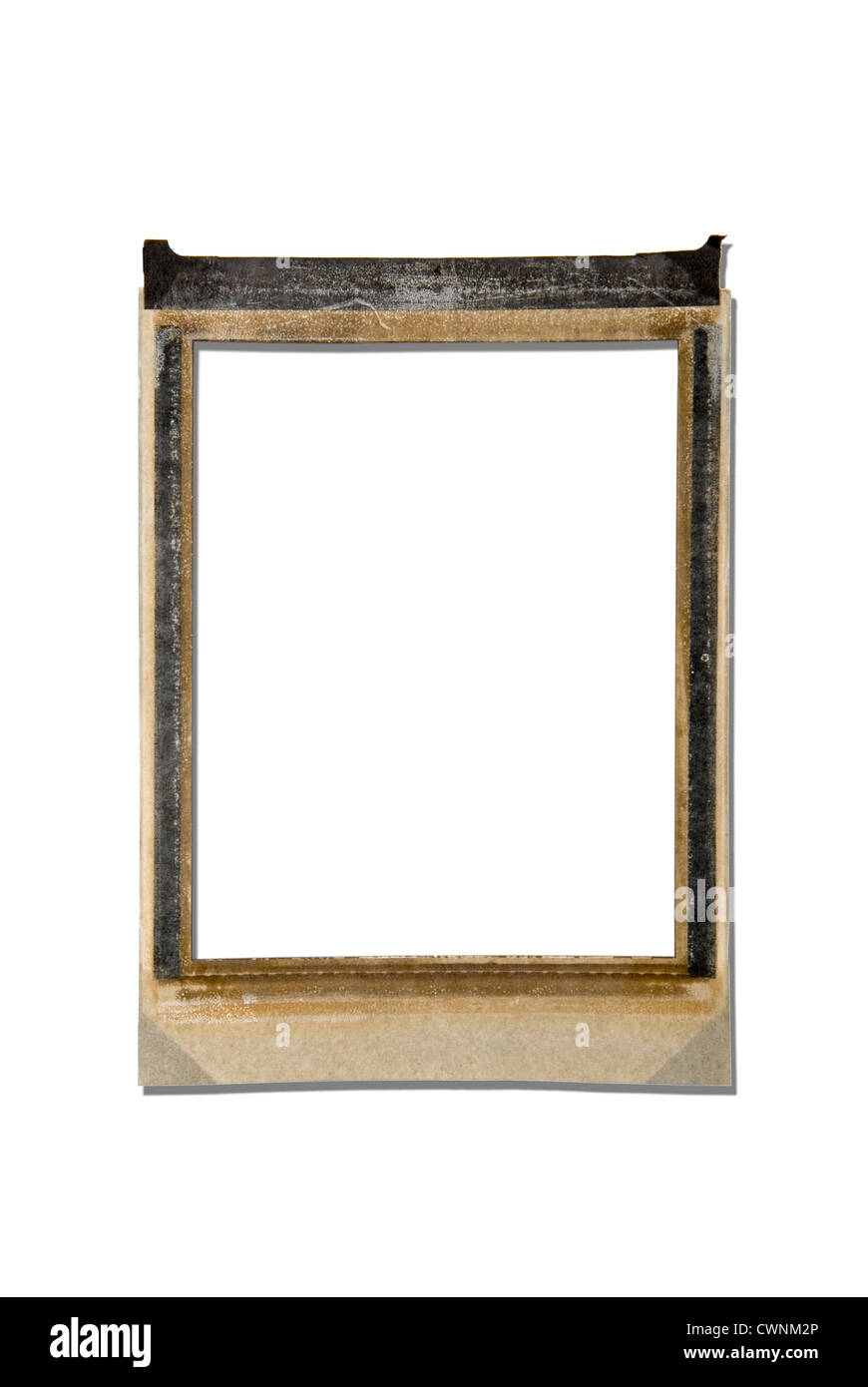 Vuoto telaio polaroid, isolata su 100% sfondo bianco Foto Stock