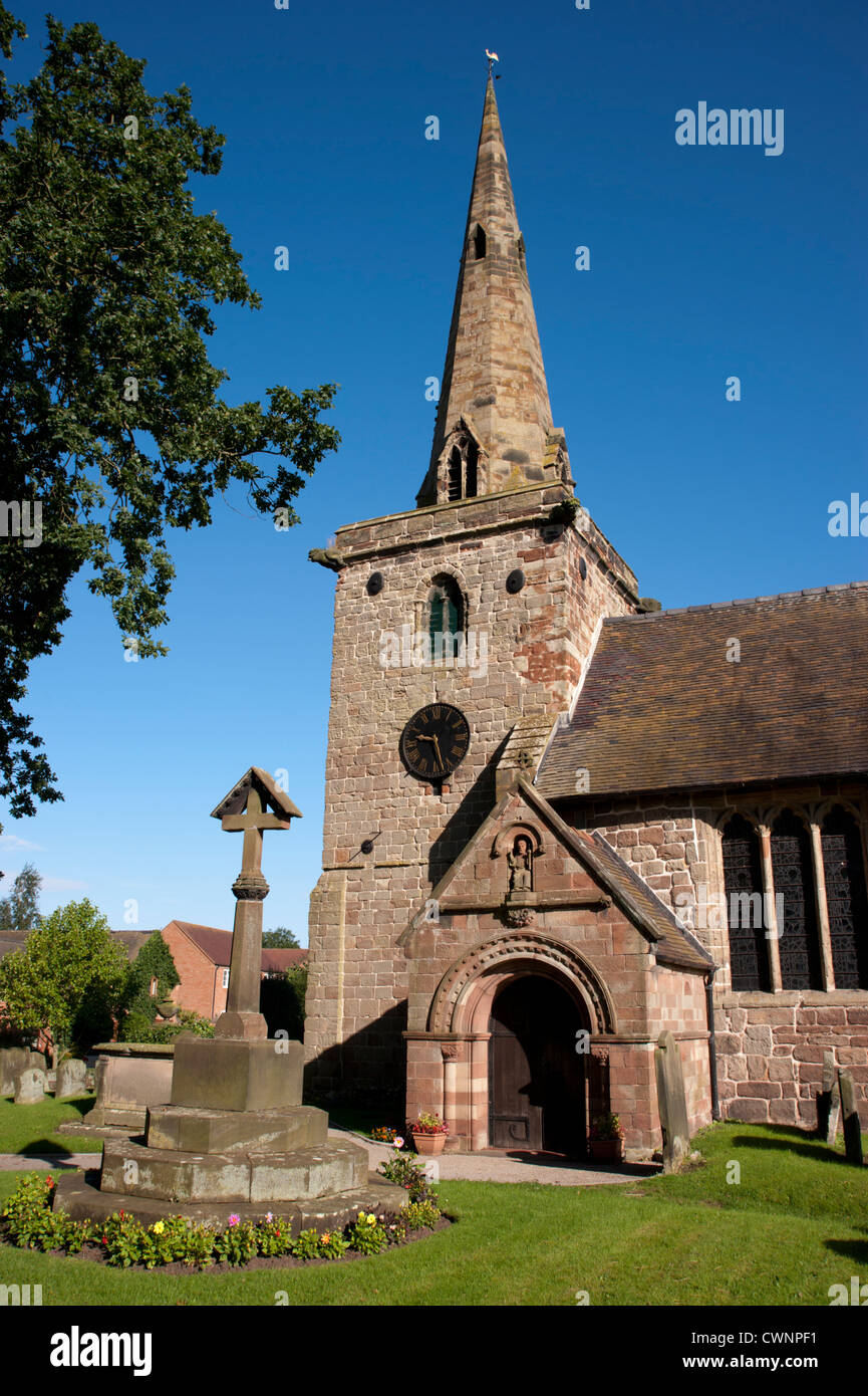 St Editha's, Chiesa Eaton, Staffordshire Foto Stock