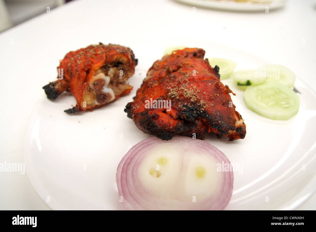 Il cibo indiano , pollo Tikka Foto Stock
