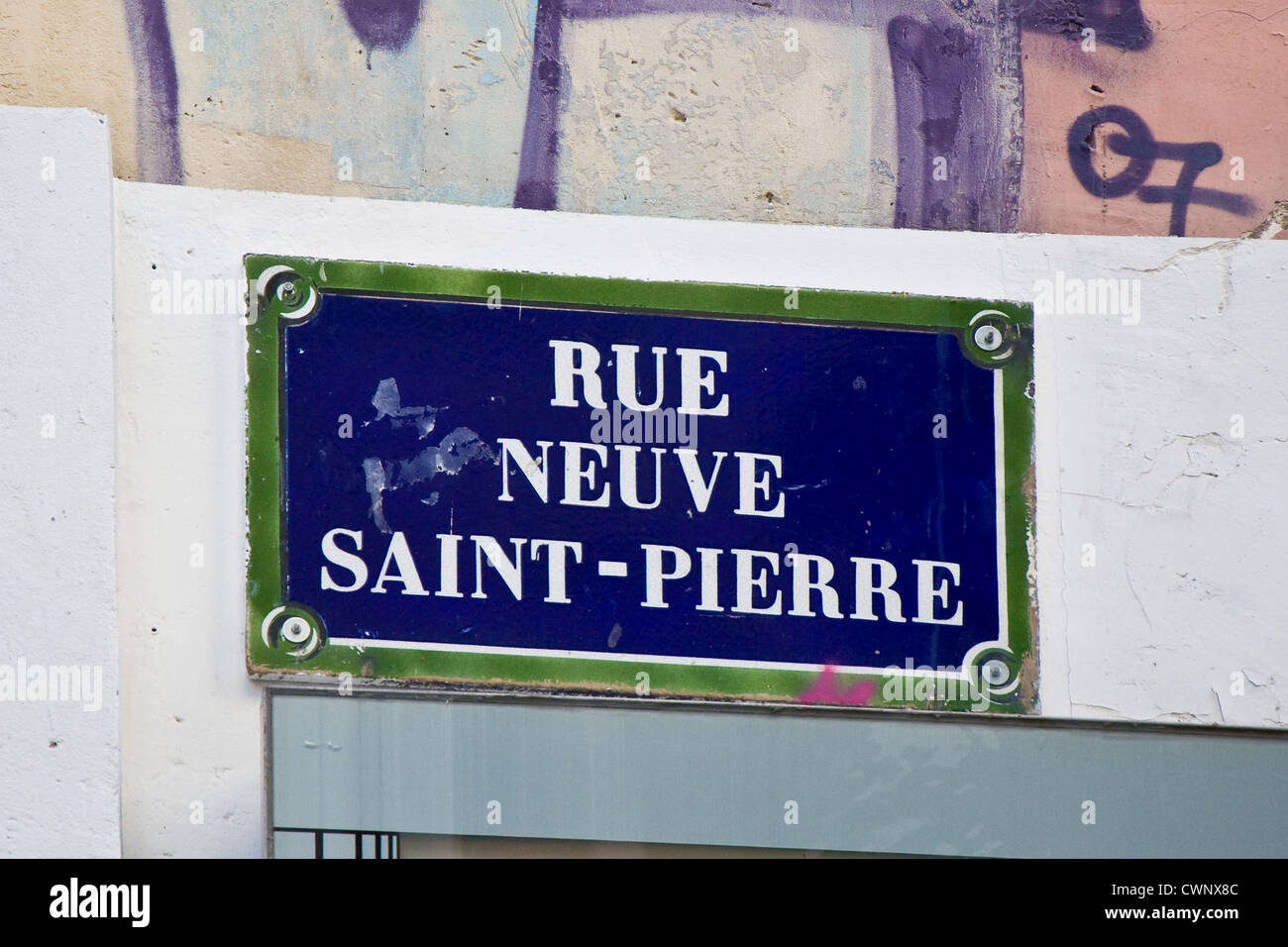 Francia, Ile de France, Parigi, rue Neuve Saint Pierre Foto Stock