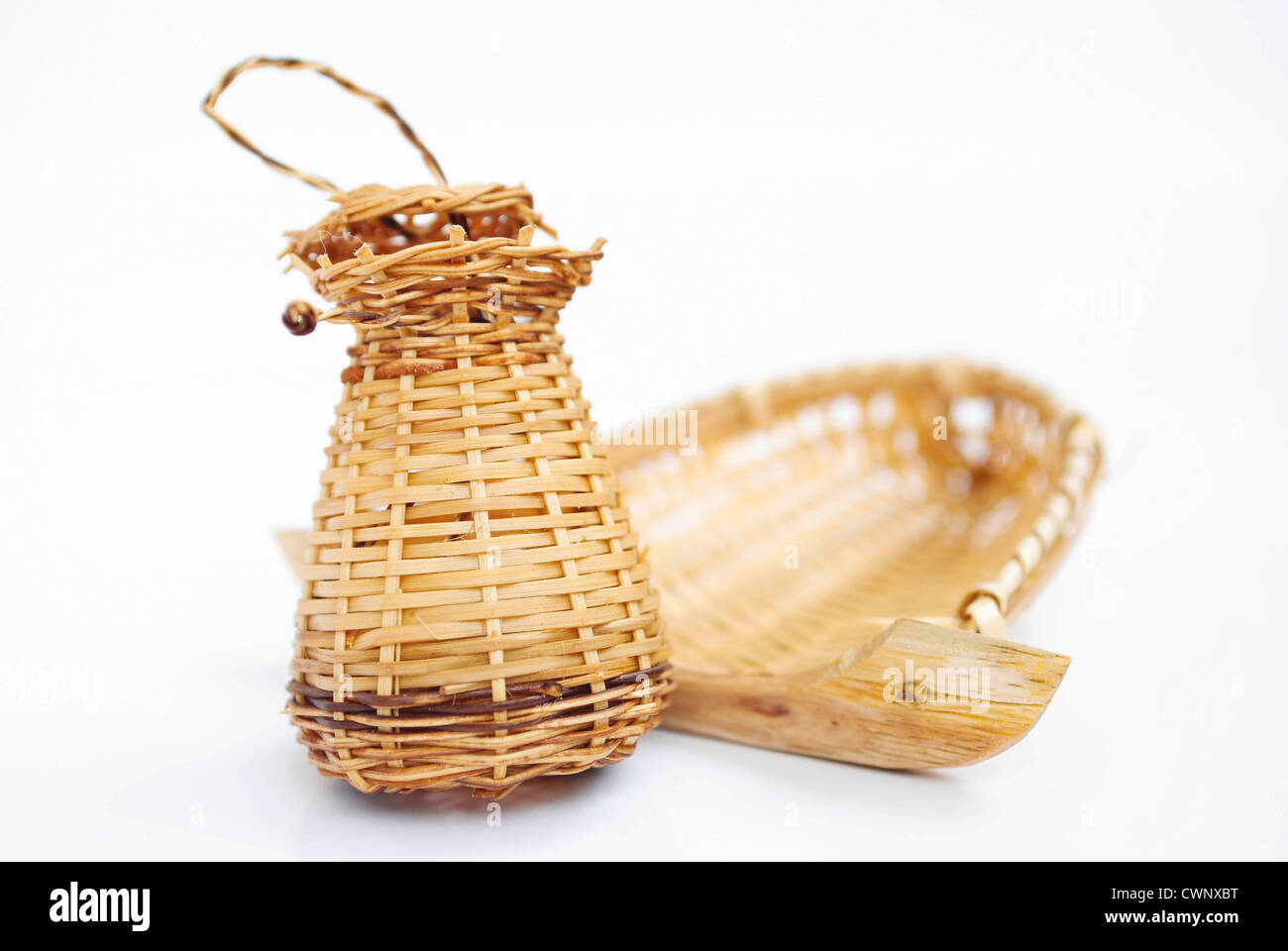 Thailandia bamboo trappola di pesca realizzate da legno di bambù Foto Stock