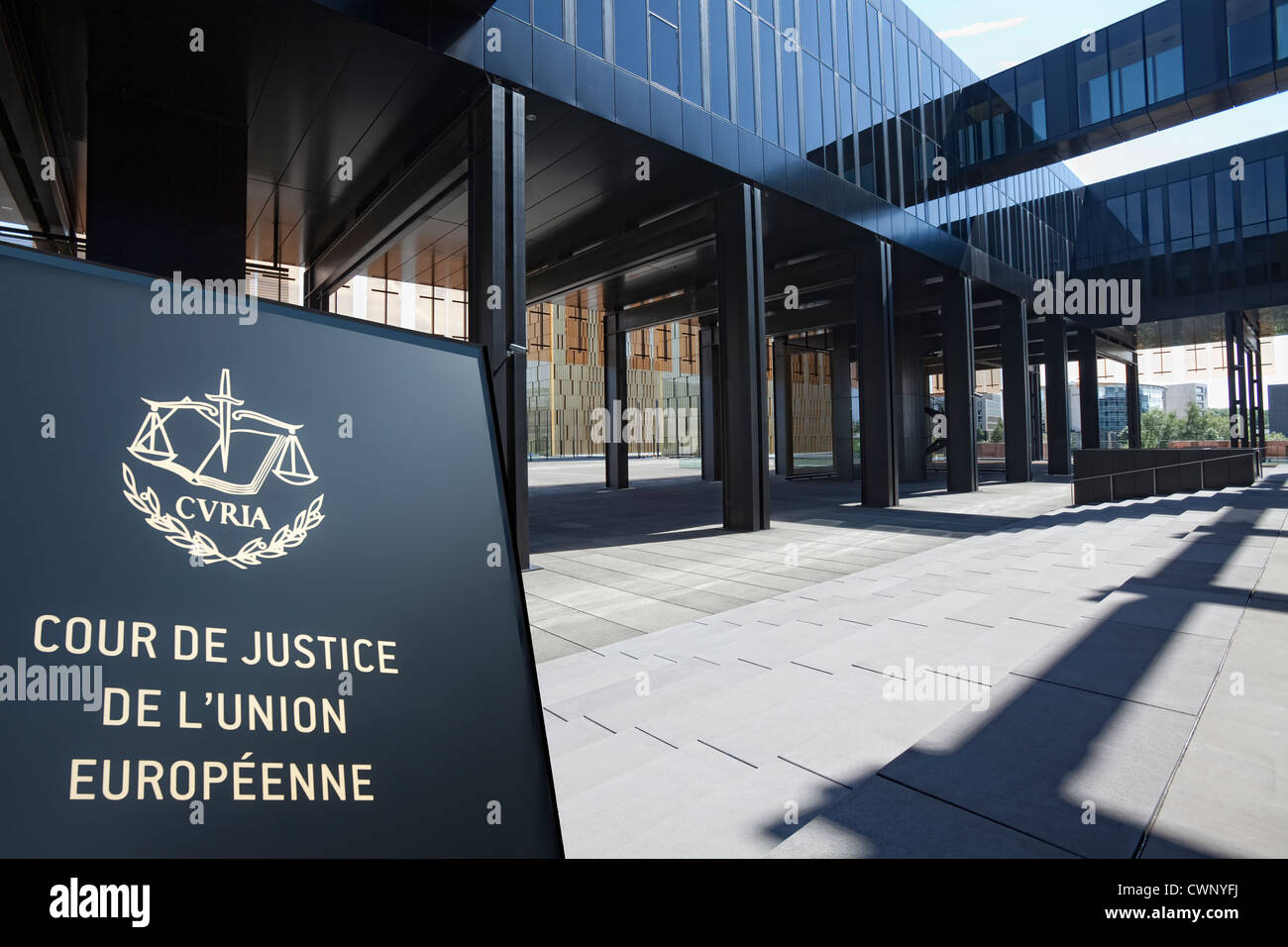Corte di giustizia europea, Kirchberg Plateau, Quartiere Europeo, città di Lussemburgo, Europa Foto Stock