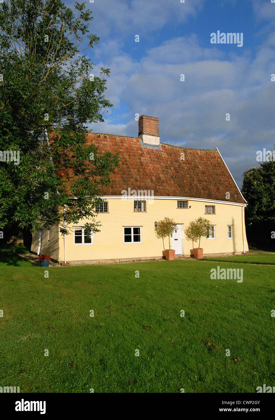 Cob house. Una casa di cob è fatta di sabbia di argilla e paglia. Foto Stock