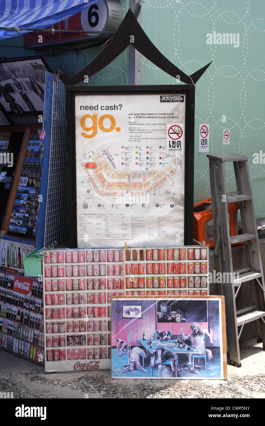 Il mercato del fine settimana di Chatuchak map guide Foto Stock