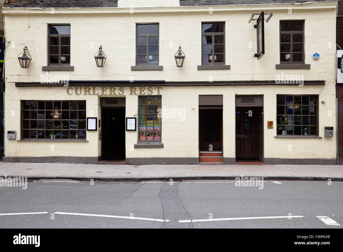 L'arricciacapelli resto Pub su Byres Road nel West End di Glasgow Scotland Regno Unito Foto Stock