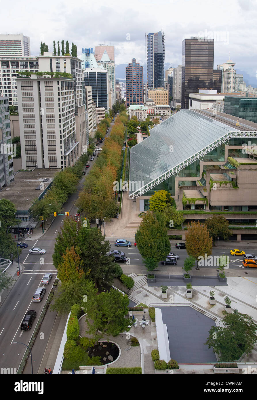 Vancouver BC Canada City Downtown Cityscape View Foto Stock