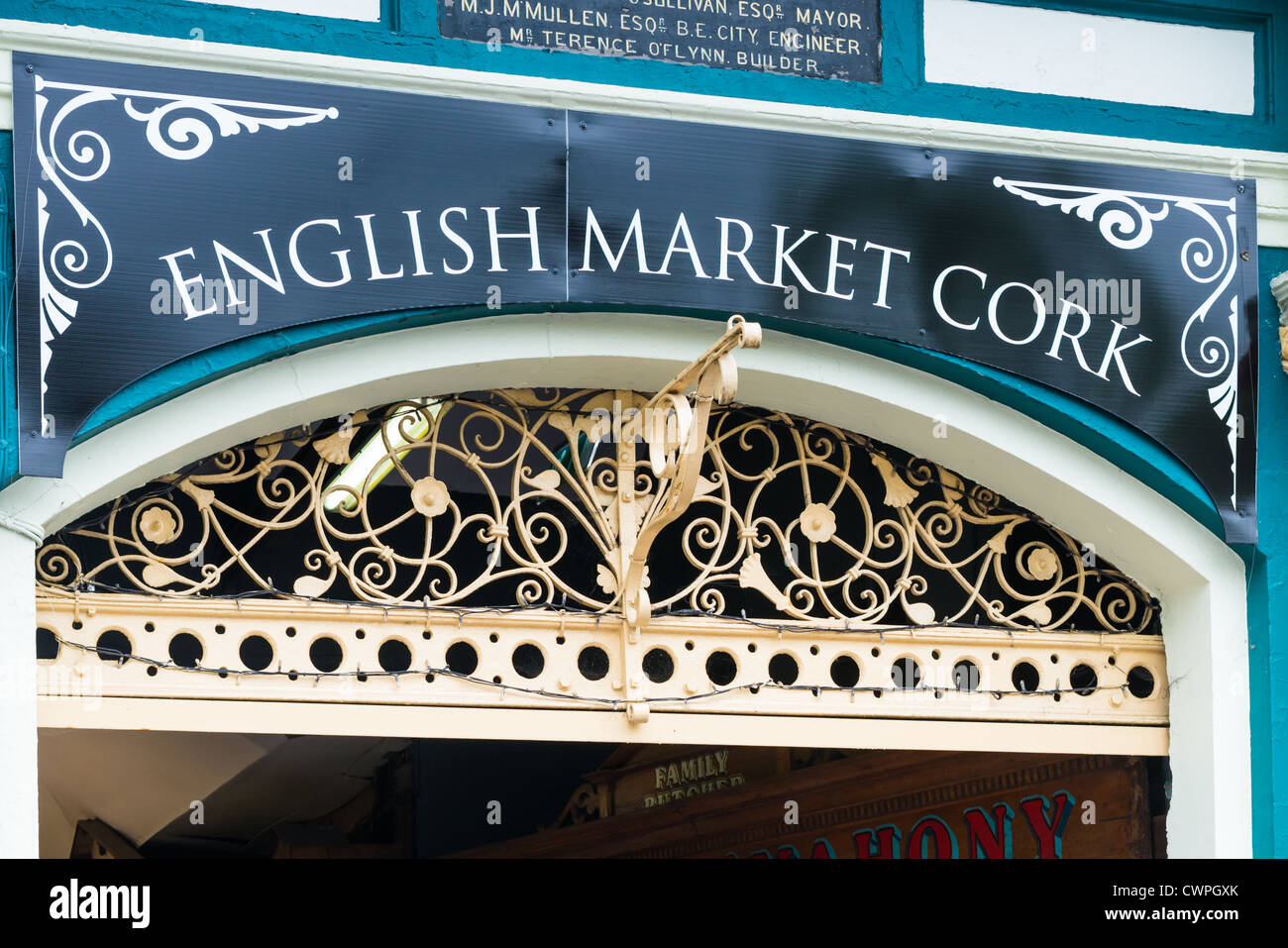 Mercato inglese della città di Cork, Repubblica di Irlanda. Foto Stock