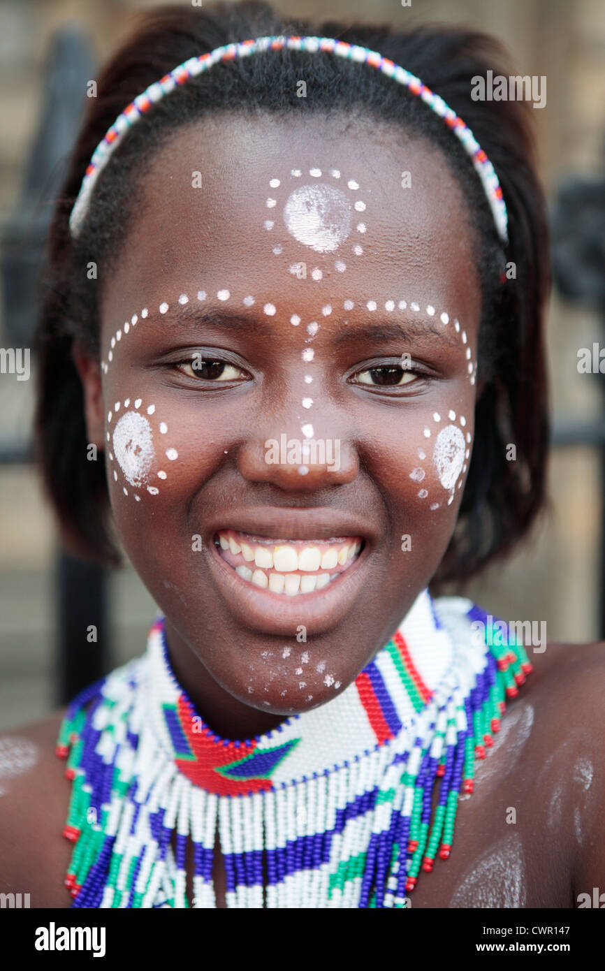 Ritratto di donna Xhosa Sud Africa Foto Stock