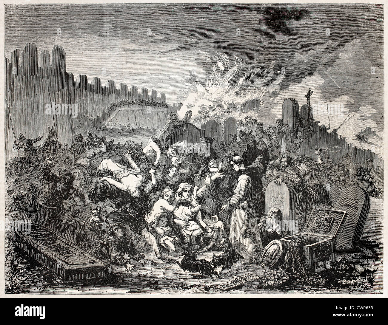 Tormento degli ebrei Foto Stock