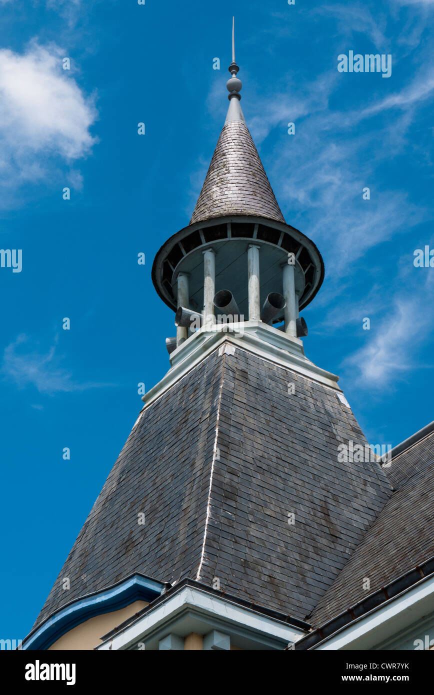 La torretta dell'Hotel de ville Malestroit Bretagna Francia Foto Stock