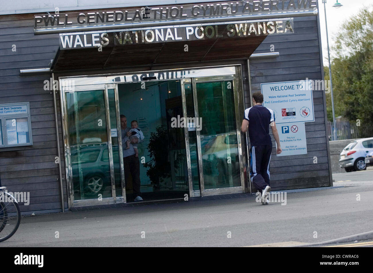 La nazionale del Galles Piscina a Swansea. Foto Stock