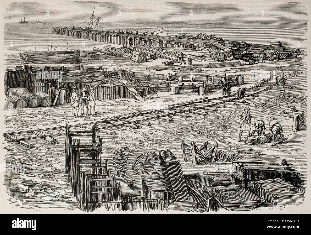 Stazione ferroviaria costruzione in Port Said Foto Stock