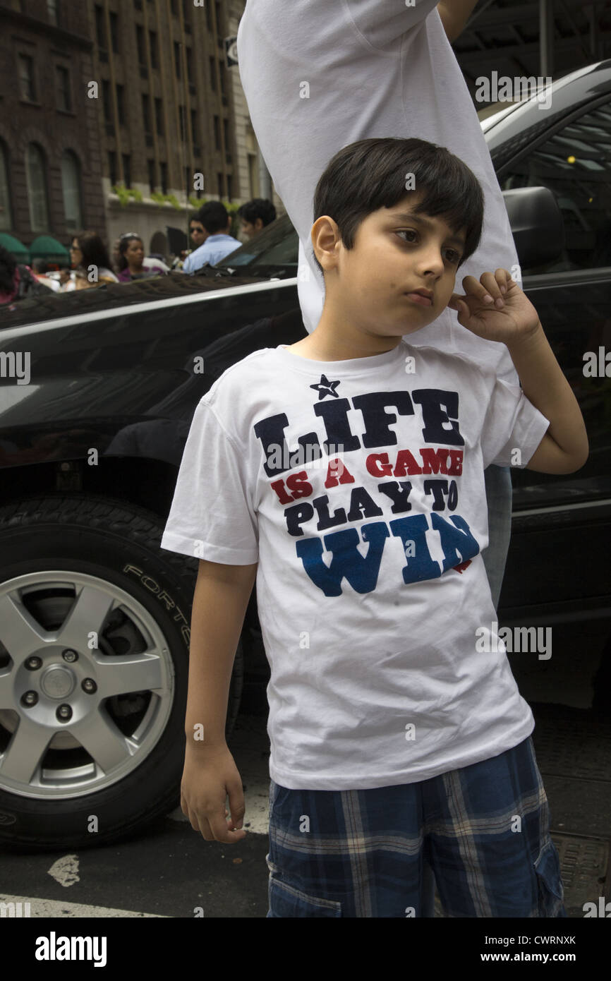 2012: l'India Independence Day Parade su Madison Avenue a New York. Foto Stock
