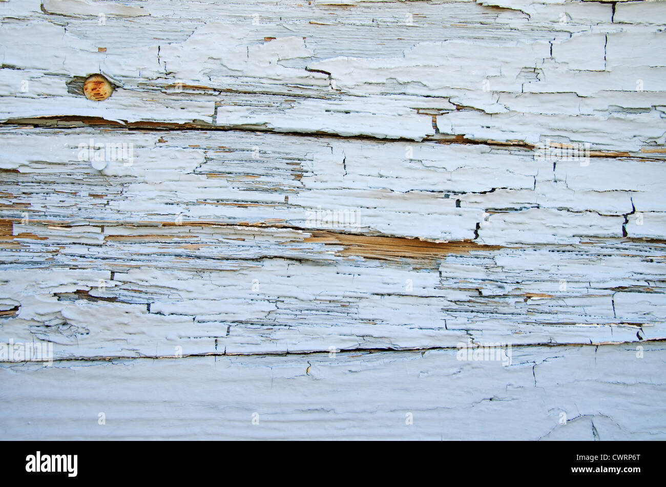 Vecchio weathered e incrinato in legno dipinto sullo sfondo di superficie Foto Stock