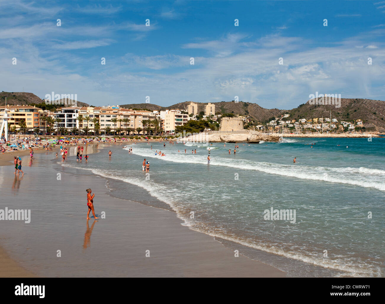 Playa la Platgetes, Moraira Costa Blanca, Spagna Foto Stock