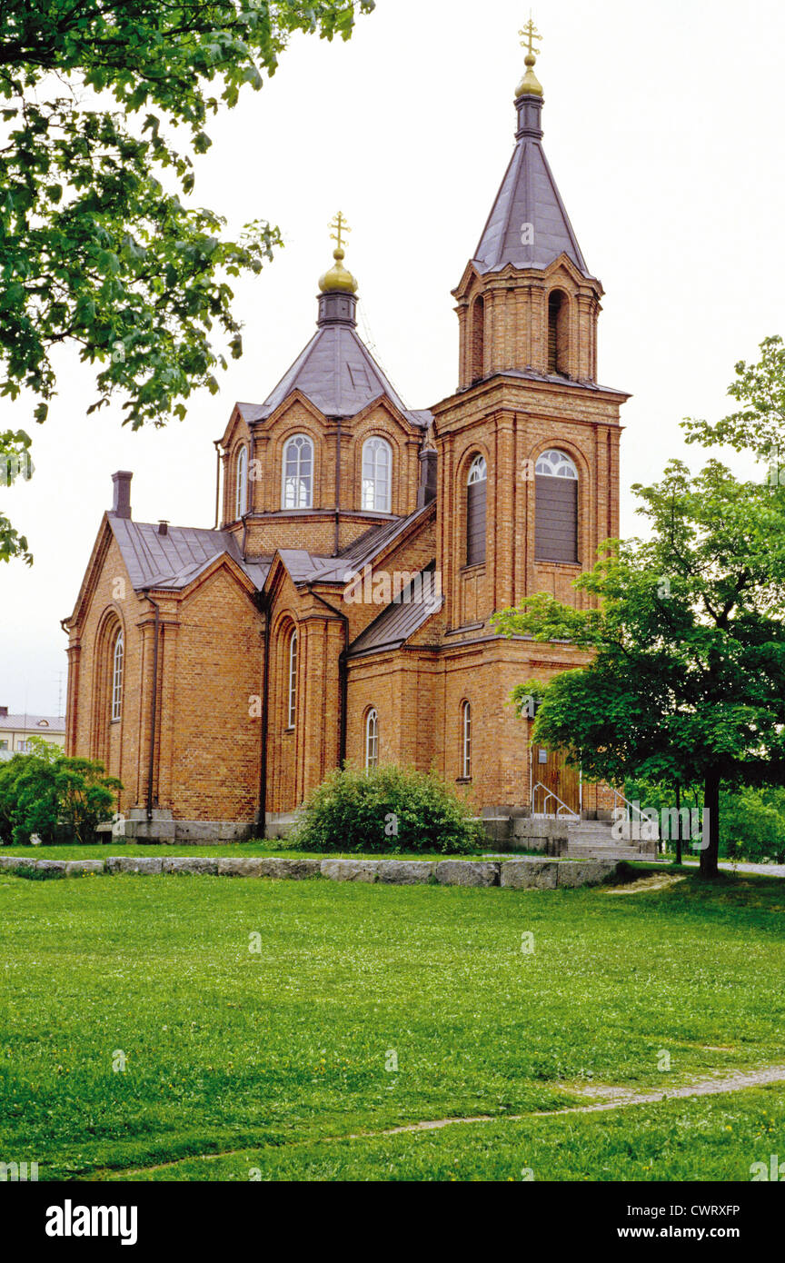 San Nicola chiesa ortodossa costruita nel 1866, Vaasa, Finlandia Foto Stock