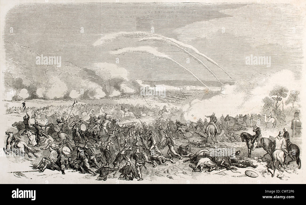 Battaglia di Palikao durante la seconda guerra di oppio, Cina Foto Stock