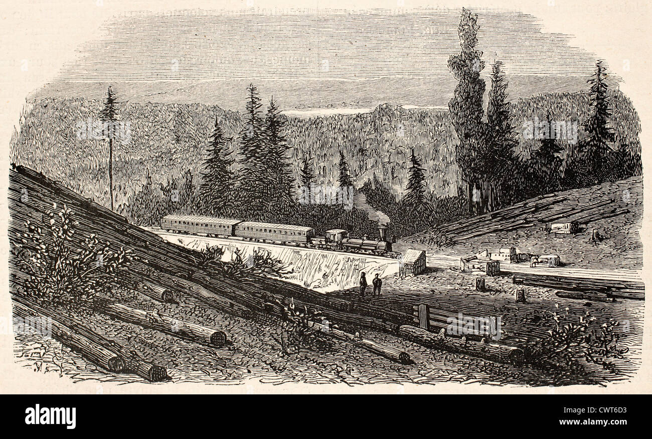 Union Pacific Railroad attraverso Bear Valley Foto Stock