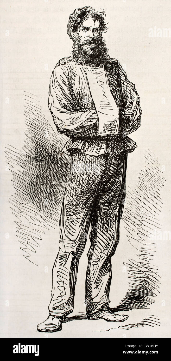 Furious tipo in camicia di forza ricoverati in Sainte Anne asilo Foto Stock