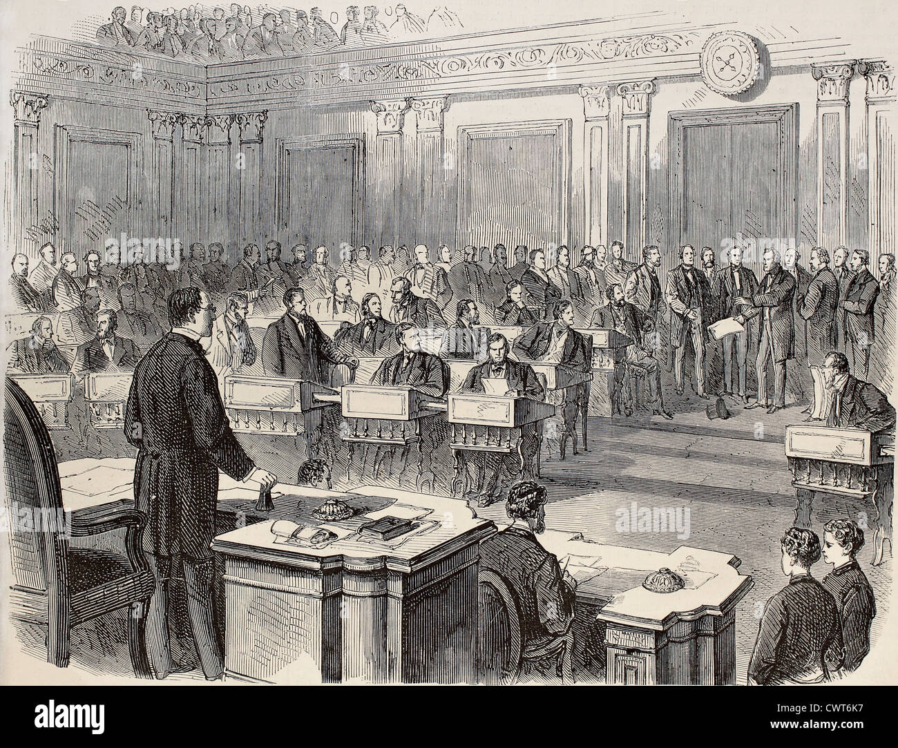 Atto di impeachment del Presidente Johnson Foto Stock