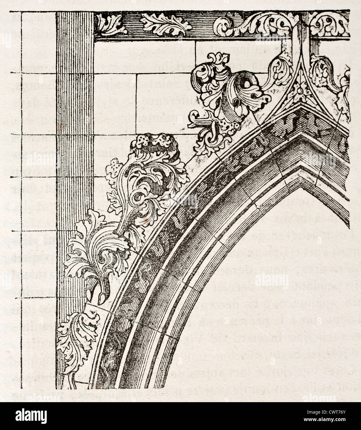 Portale arcuato di Saint-Germain l'Auxerrois, Parigi Foto Stock