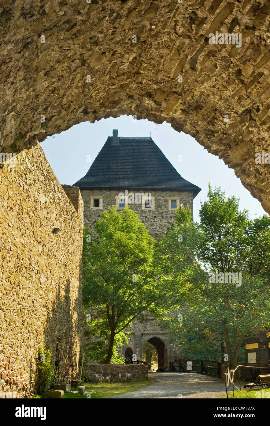 Helfštýn castello vicino Lipník nad Bečvou, Olomoucký kraj, Repubblica Ceca Foto Stock