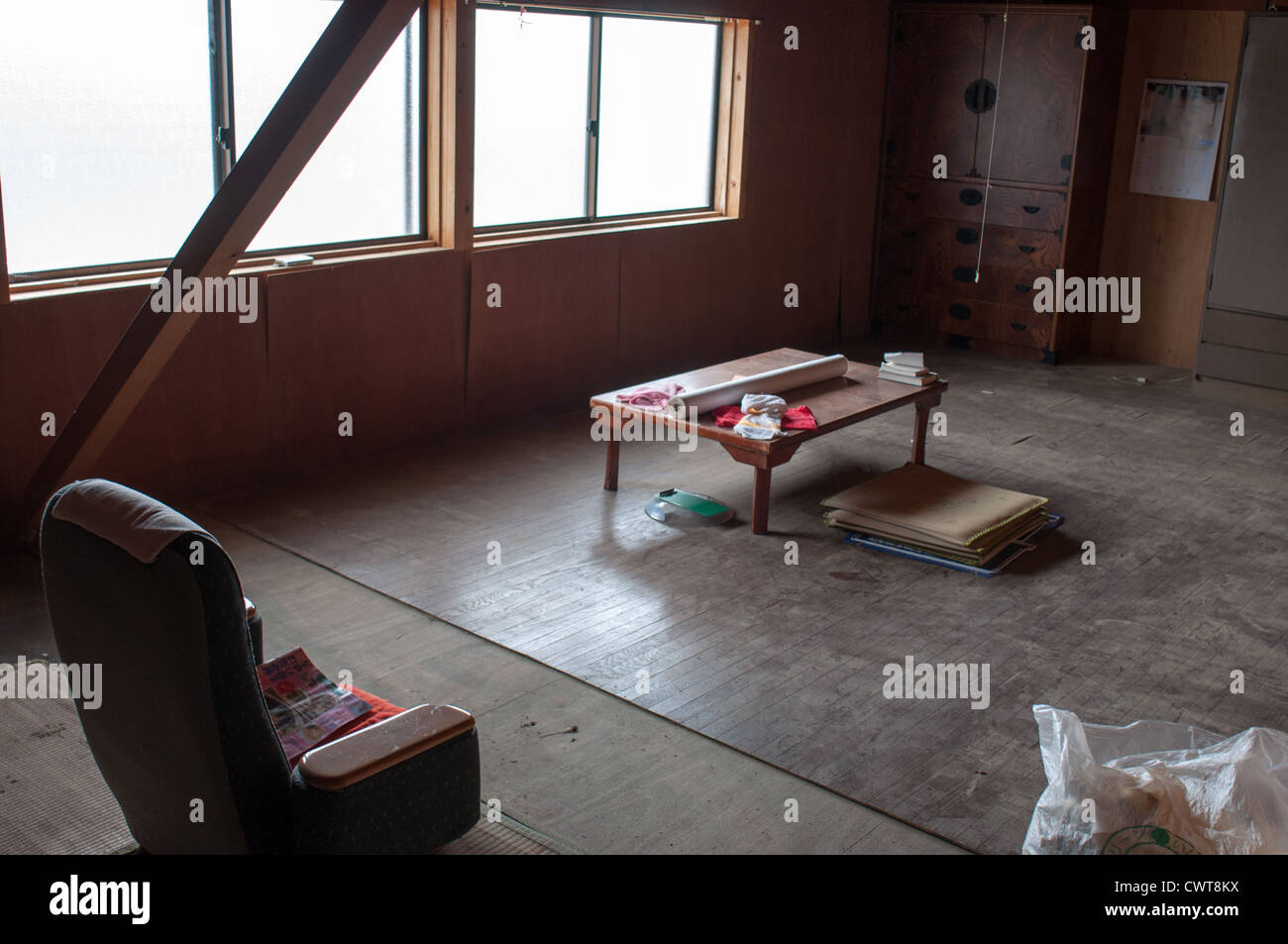 In Onosaki Ishinomaki, un anno dopo il 2011 il terremoto e lo tsunami distrutto gran parte del Giappone. Foto Stock