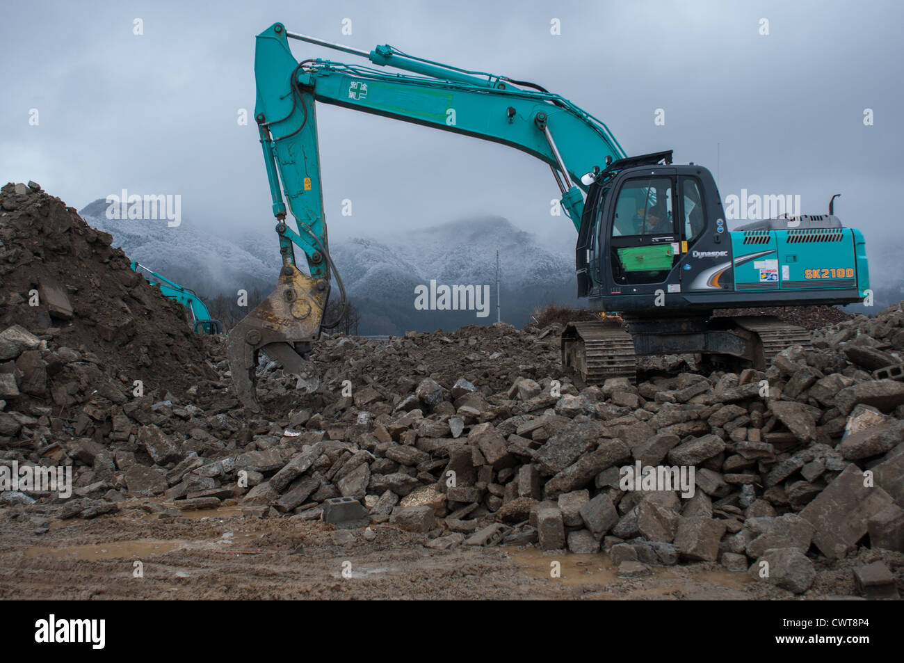In Onosaki Ishinomaki, un anno dopo il 2011 il terremoto e lo tsunami distrutto gran parte del Giappone. Foto Stock