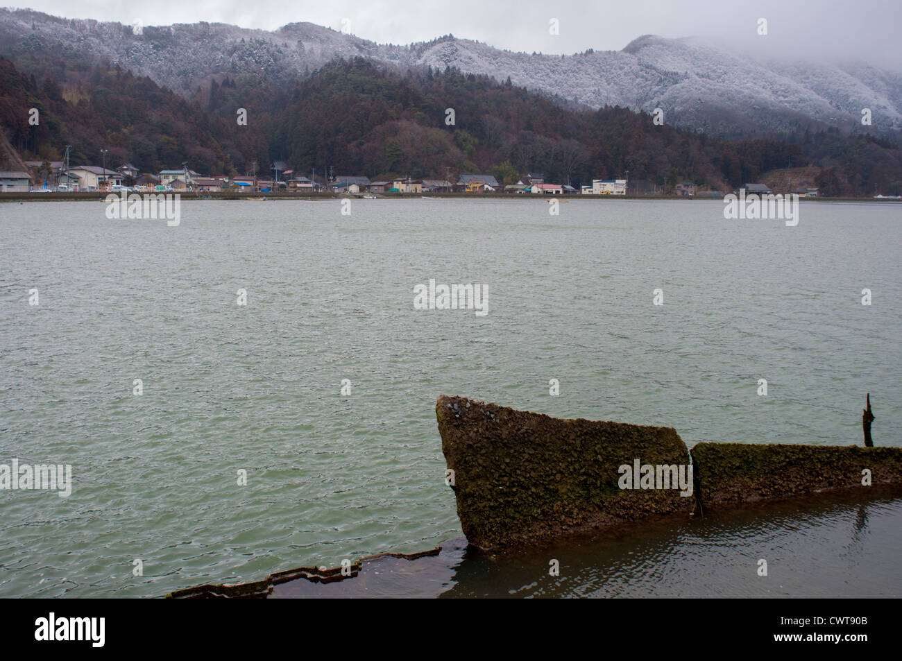 In Onosaki Ishinomaki, un anno dopo il 2011 il terremoto e lo tsunami distrutto gran parte del Giappone. Foto Stock