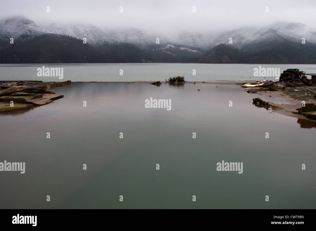 Ishinomaki, un anno dopo il devastante terremoto di Tohoku e tsunami distrutto gran parte del Giappone. Foto Stock