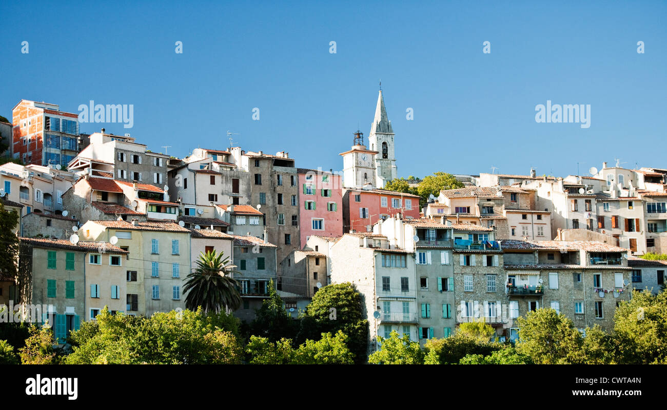 Una vista del pittoresco villaggio francese di Callas un comune nel dipartimento del Var nella regione Provenza Alpi Costa Azzurra in Francia Foto Stock