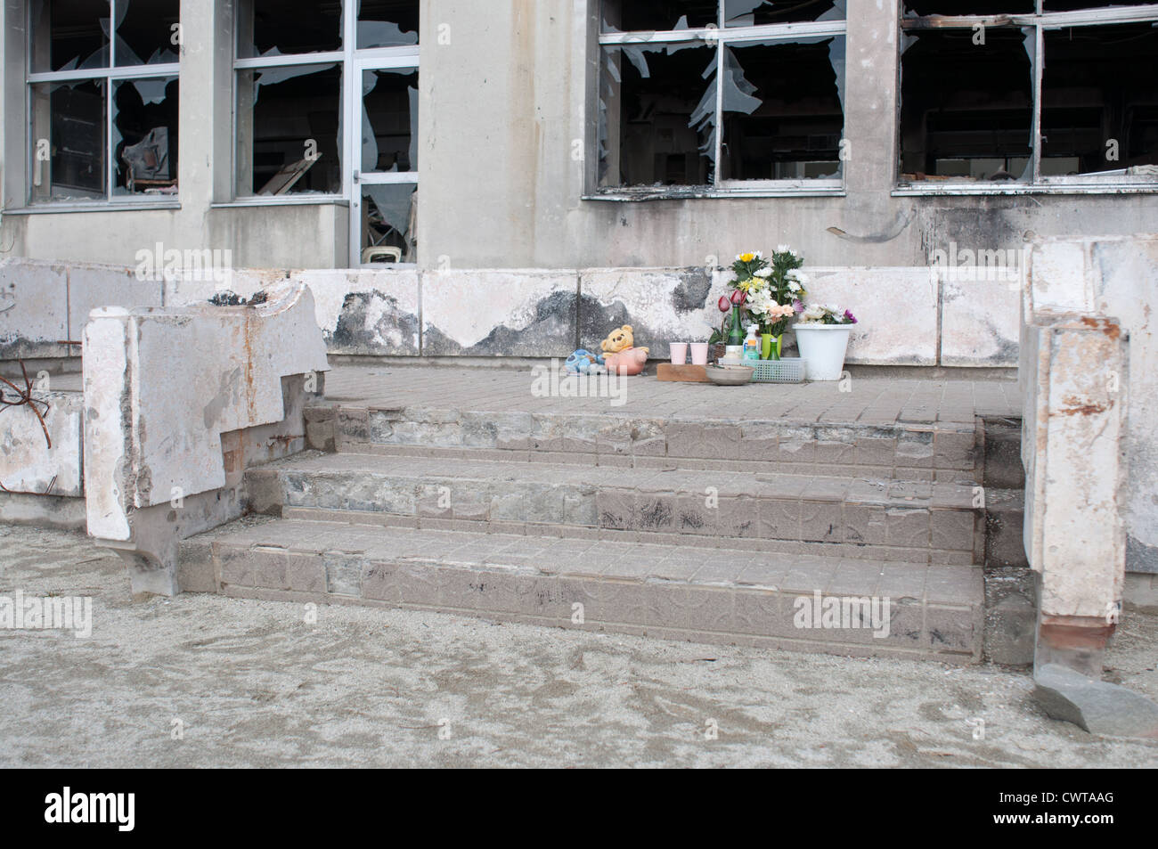 Ishinomaki, un anno dopo il devastante terremoto di Tohoku e tsunami distrutto gran parte del Giappone. Foto Stock