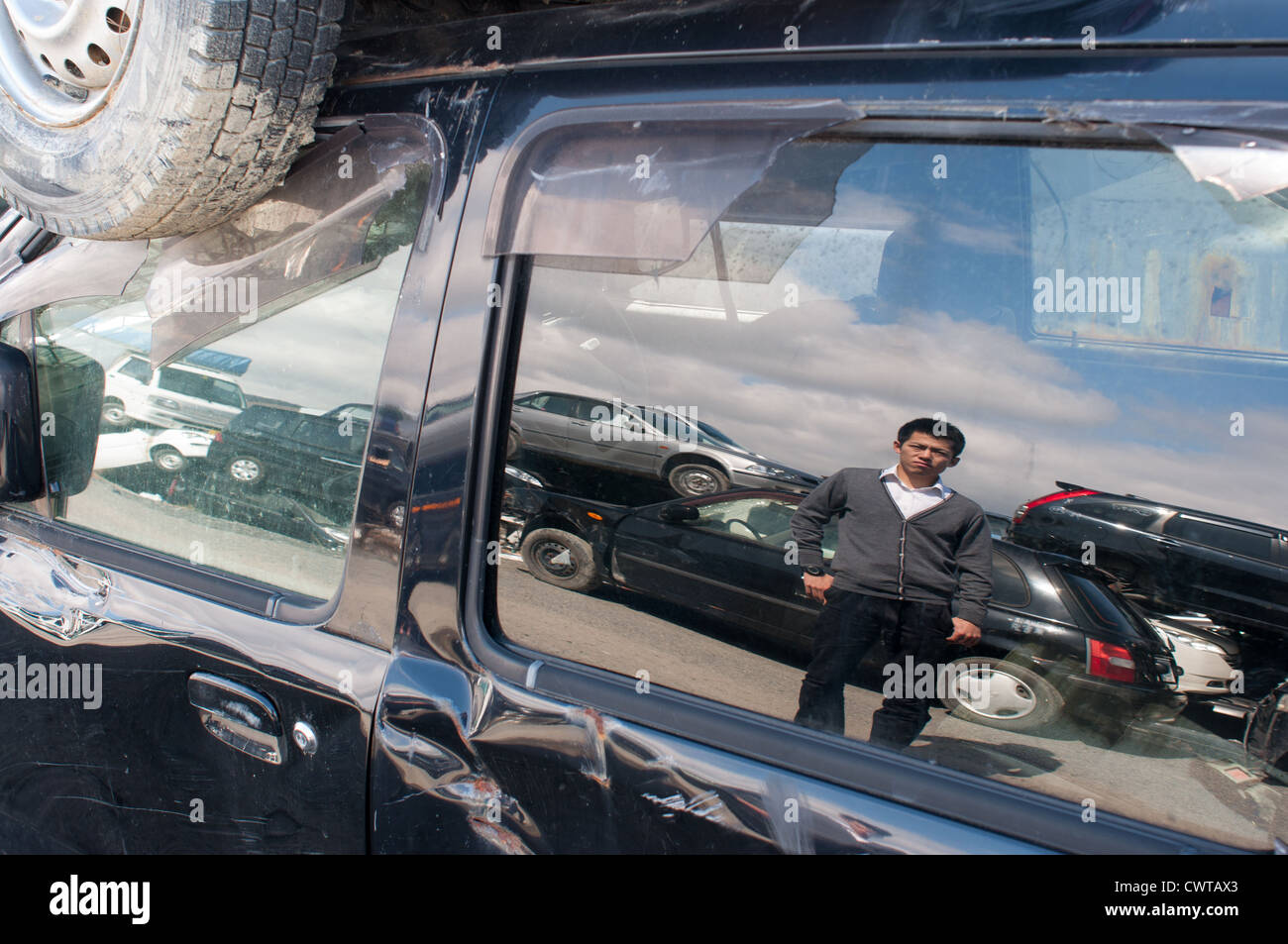 Ishinomaki, un anno dopo il devastante terremoto di Tohoku e tsunami distrutto gran parte del Giappone. Foto Stock