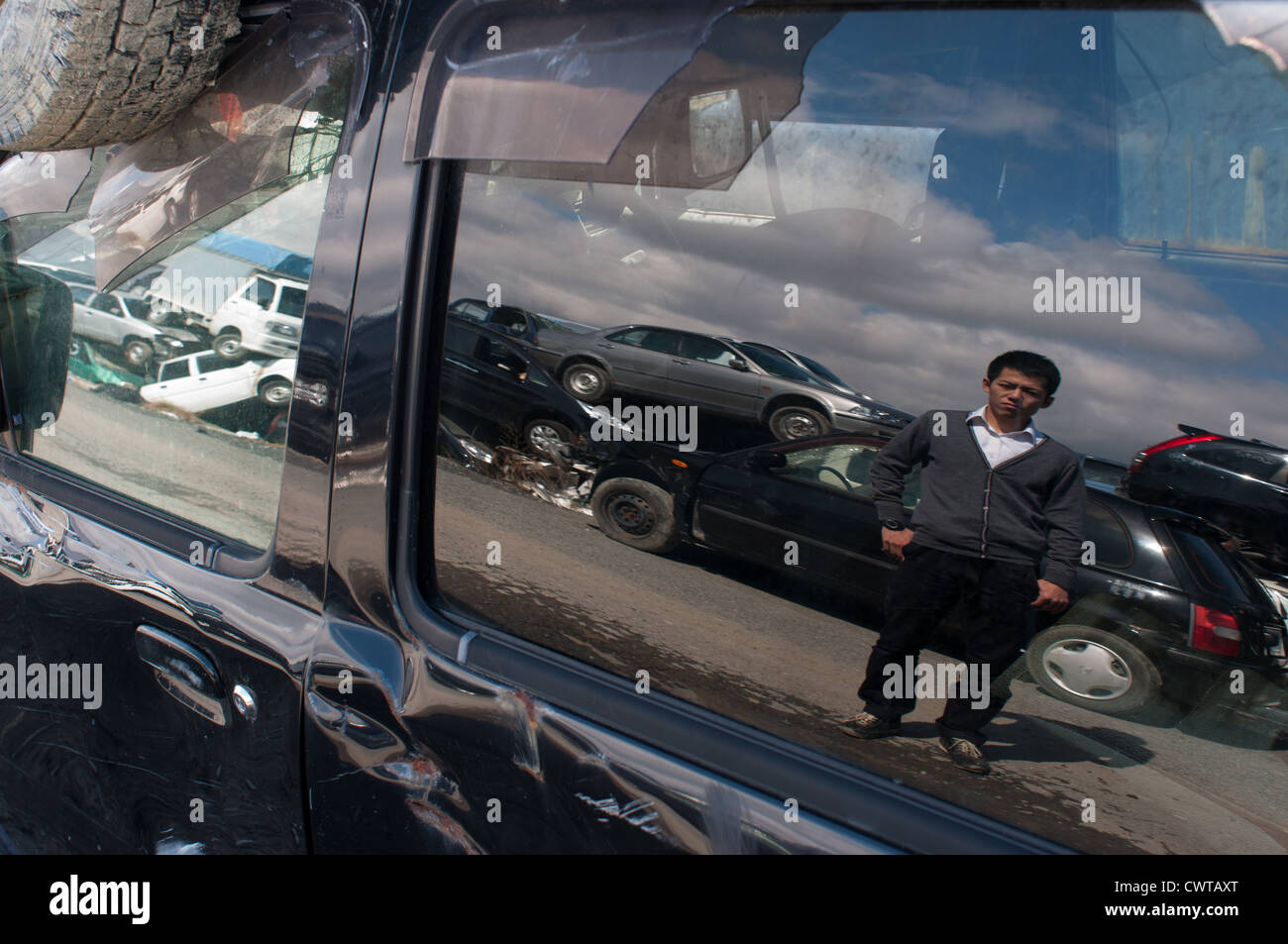 Ishinomaki, un anno dopo il devastante terremoto di Tohoku e tsunami distrutto gran parte del Giappone. Foto Stock