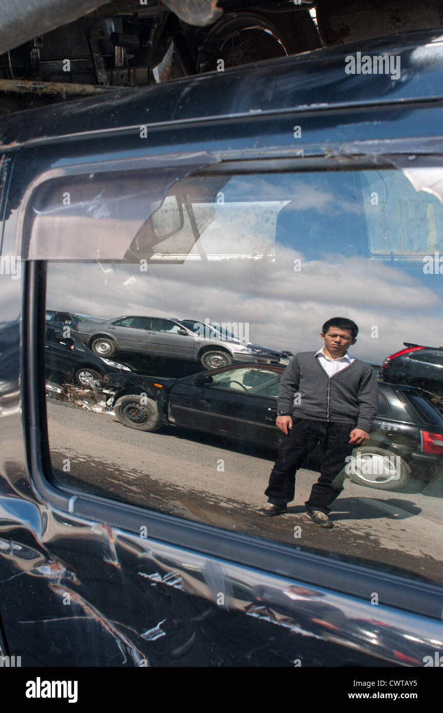 Ishinomaki, un anno dopo il devastante terremoto di Tohoku e tsunami distrutto gran parte del Giappone. Foto Stock