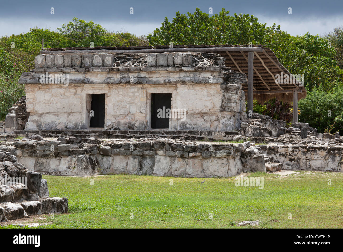 Ruinas del Rey rovine Maya a Cancun, Messico Foto Stock