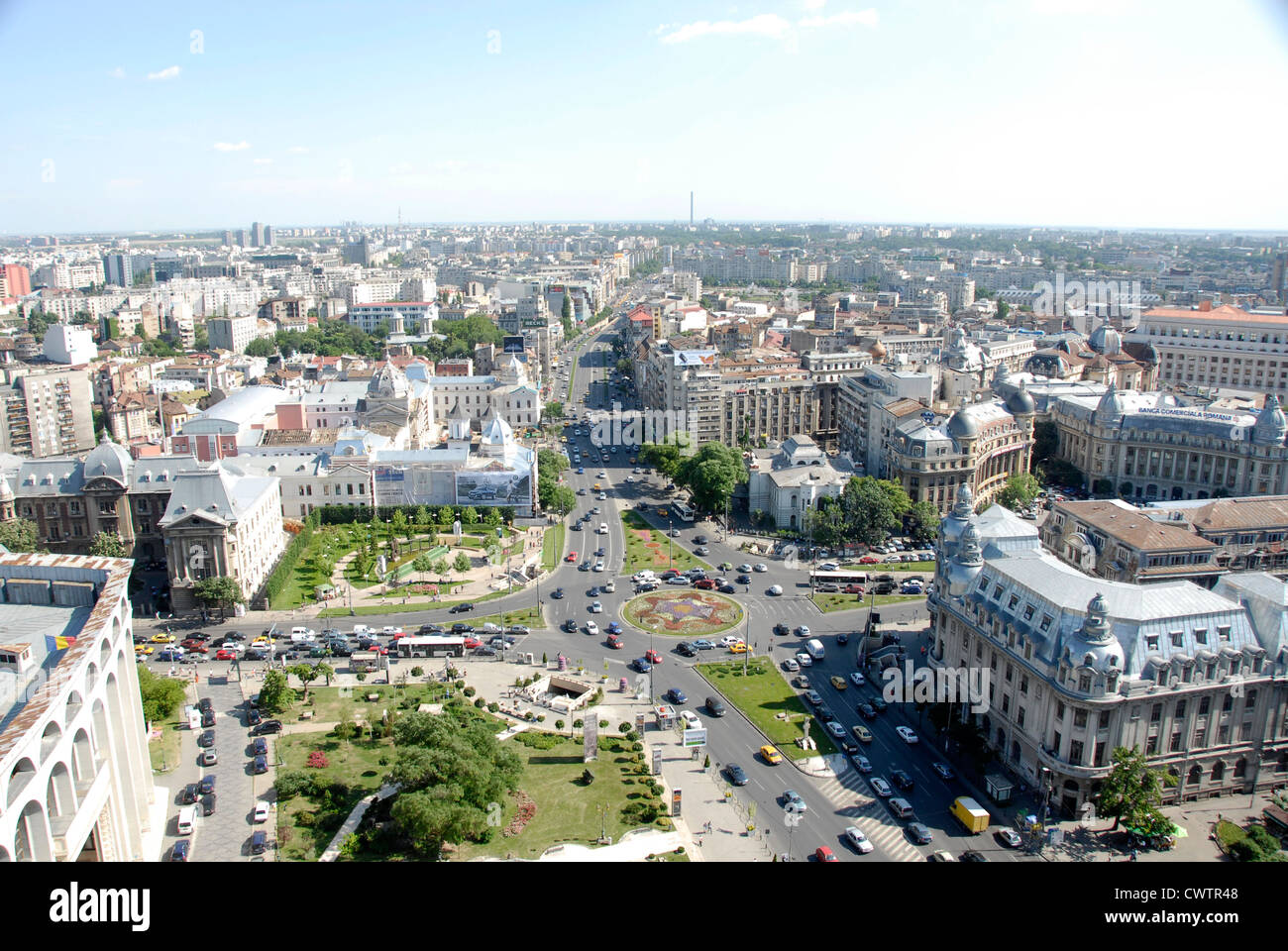 Il Palazzo del Parlamento a Bucarest, in Romania. Inoltre, chiamato Palazzo del Popolo. Foto Stock