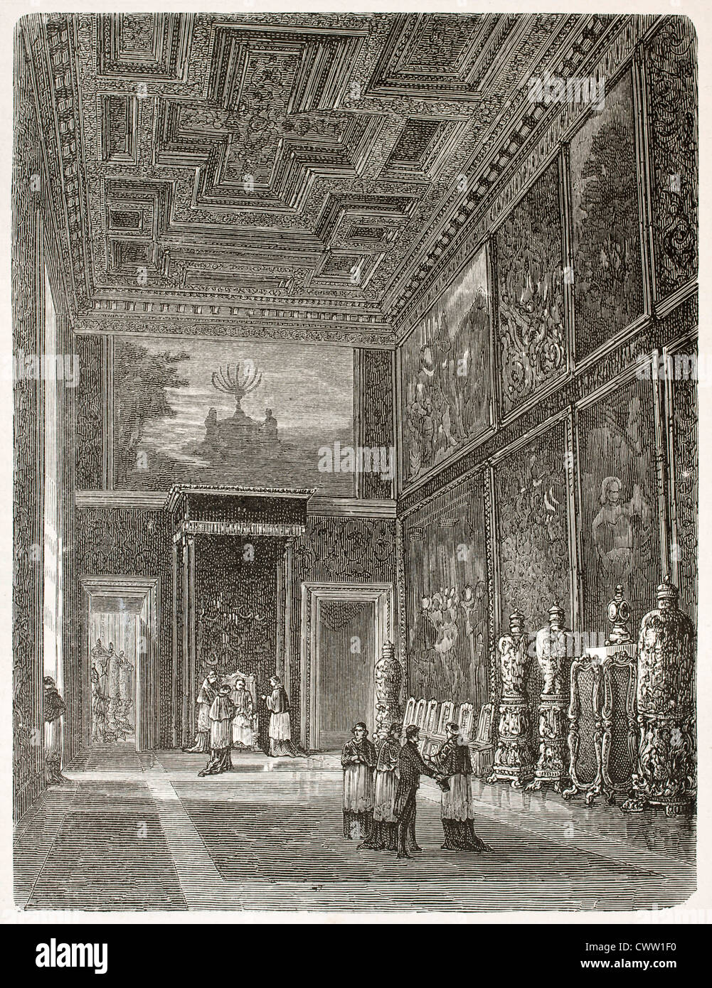 Udienza Papale nella Sala del Trono Foto Stock