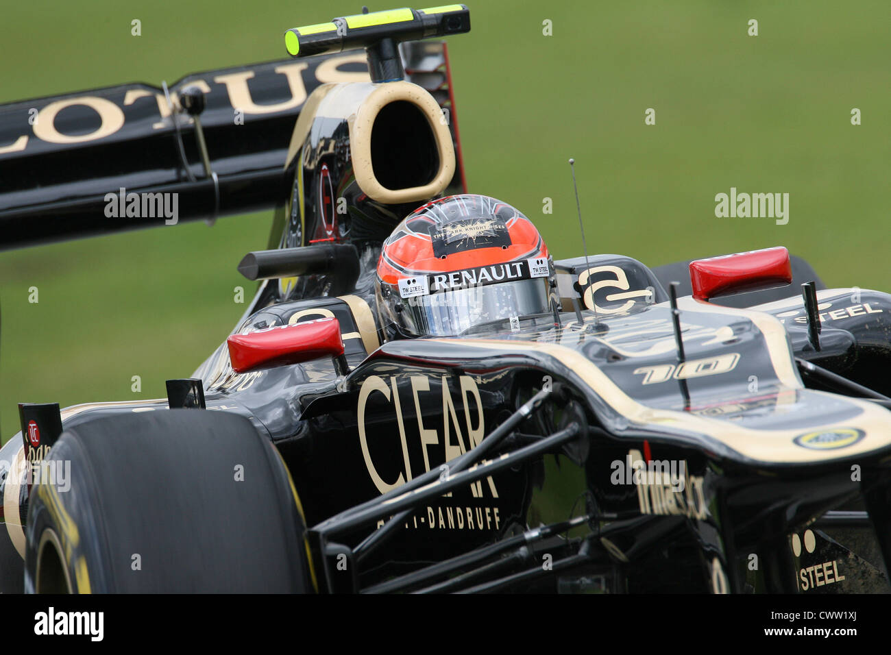 Romain Grosjean, (Lotus F1) Gran Premio di Gran Bretagna a Silverstone nel Regno Unito. Formula Uno, F1 Foto Stock