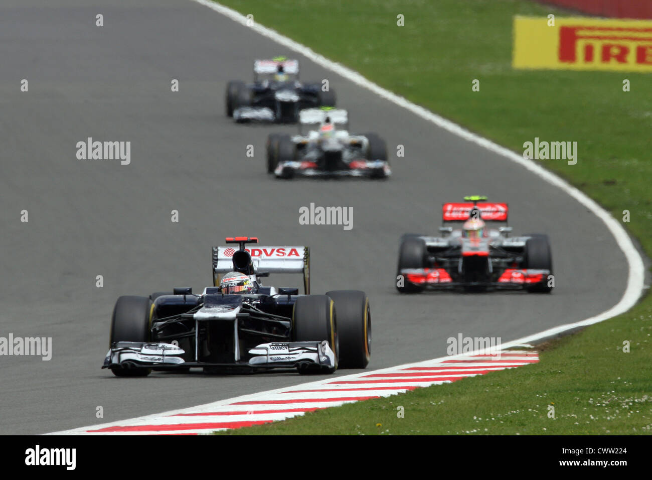 Pastor Maldonado (WilliamsF1) Gran Premio di Gran Bretagna a Silverstone nel Regno Unito. Formula Uno, F1 Foto Stock