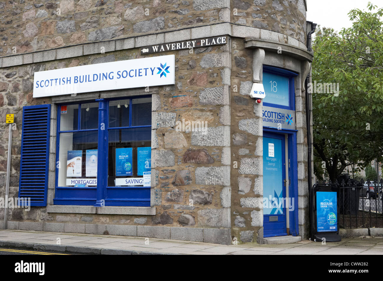 Un edificio scozzese società filiale in Aberdeen Scotland Regno Unito Foto Stock