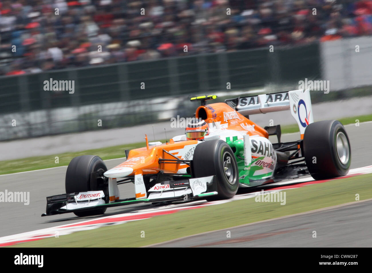 Nico Hulkenberg (Force India F1) Gran Premio di Gran Bretagna a Silverstone nel Regno Unito. Formula Uno, F1 Foto Stock