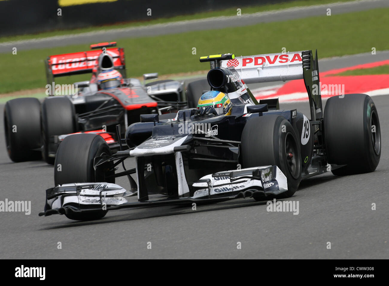 Bruno Senna, (WilliamsF1) azione, il Gran Premio di Gran Bretagna a Silverstone nel Regno Unito. Formula Uno, F1 Foto Stock