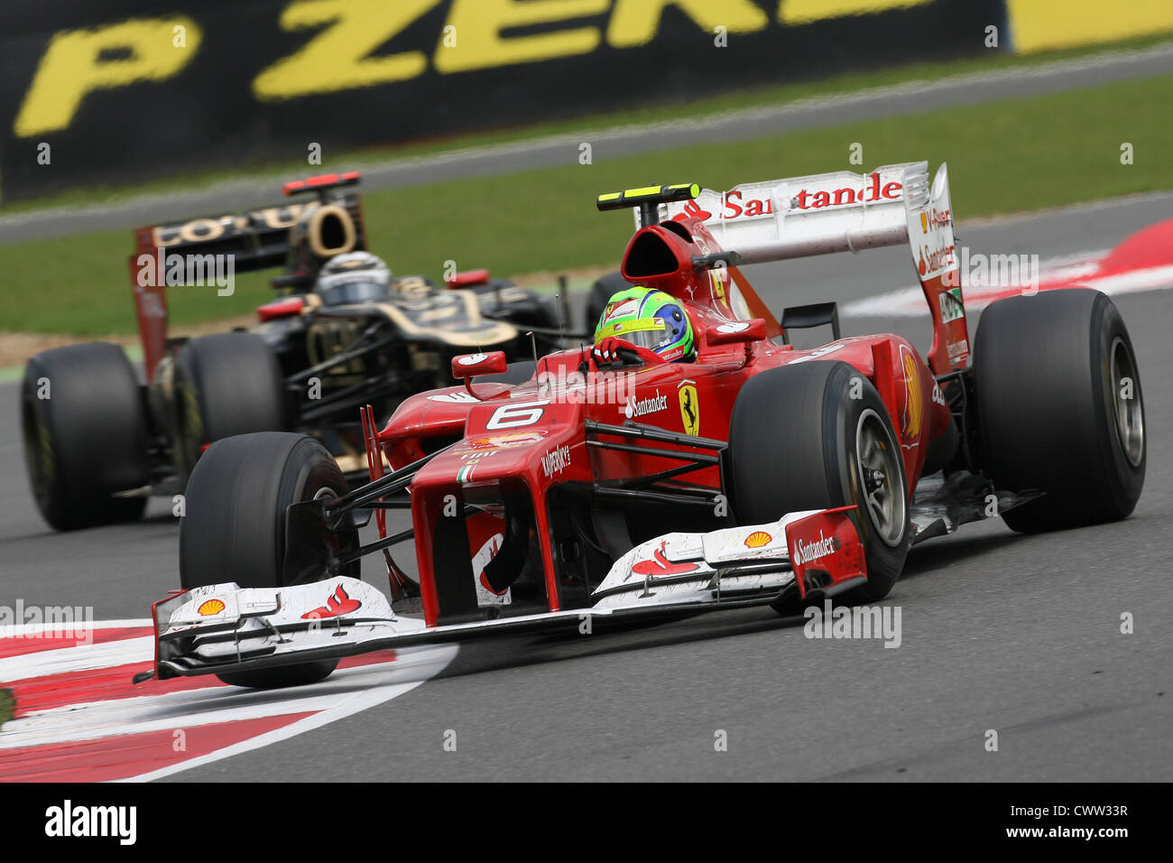 Felipe Massa (Ferrari) azione, il Gran Premio di Gran Bretagna a Silverstone nel Regno Unito. Formula Uno Foto Stock