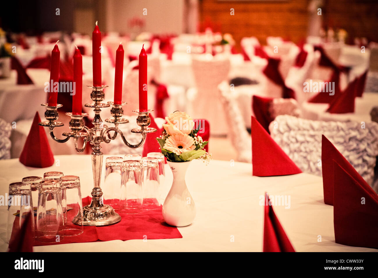 Festively tavoli Foto Stock