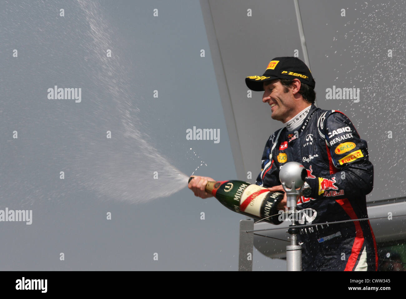 Mark Webber (Red Bull Racing) Gran Premio di Gran Bretagna a Silverstone nel Regno Unito. Formula Uno Foto Stock